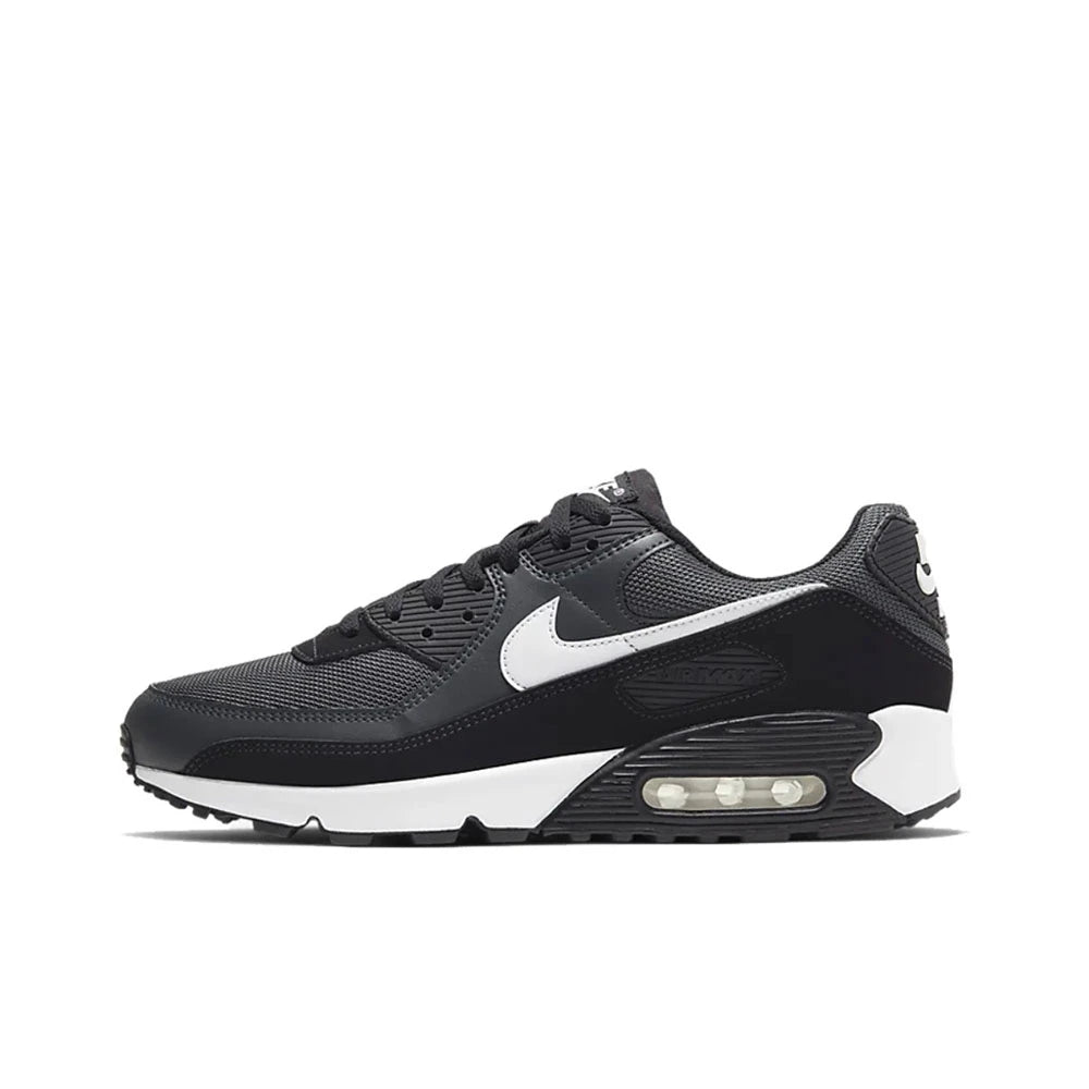 Nike Air Max 90 Low Top Casual Running Shoes Men's and Women's Iron Gray Black