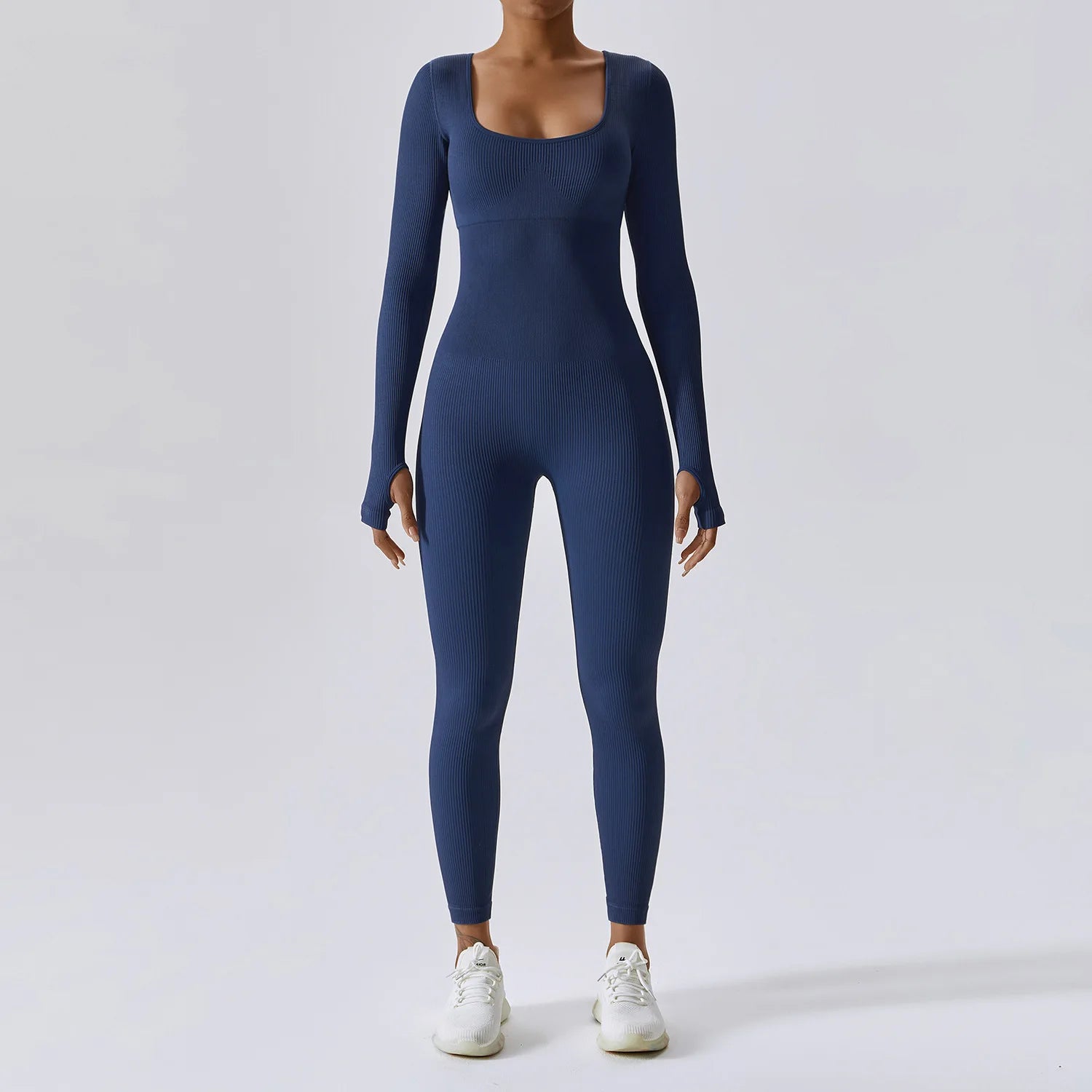 Seamless Yoga Suit Women's Bodysuit Spring Dance Fitness Clothes Gym Push Up Workout Bodysuit Tight Long-Sleeved Athletic Wear