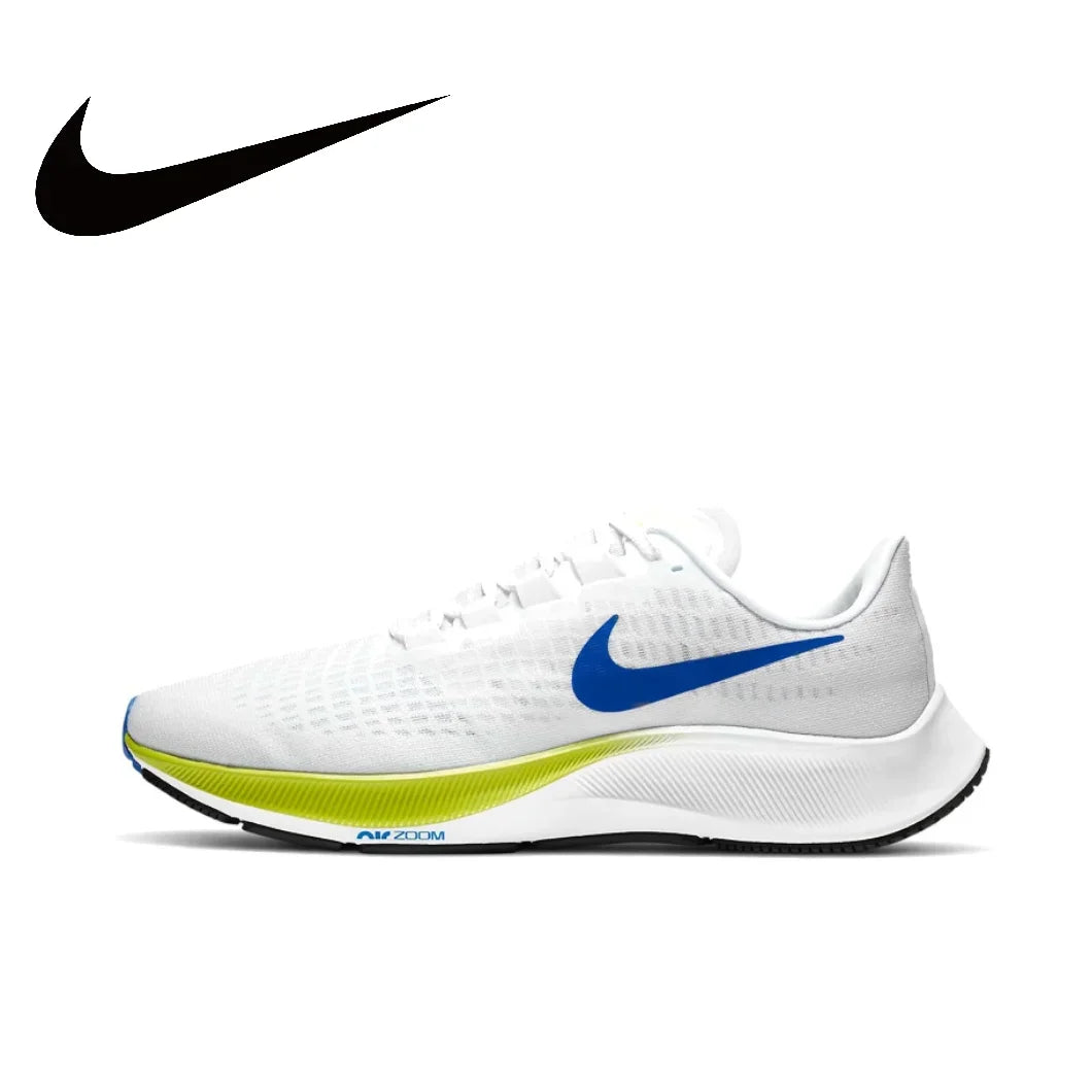 Nike Air Zoom Pegasus 37 Low Men's and Women's Sneakers autumn Lightweight cushioning running shoes Comfortable White&Green