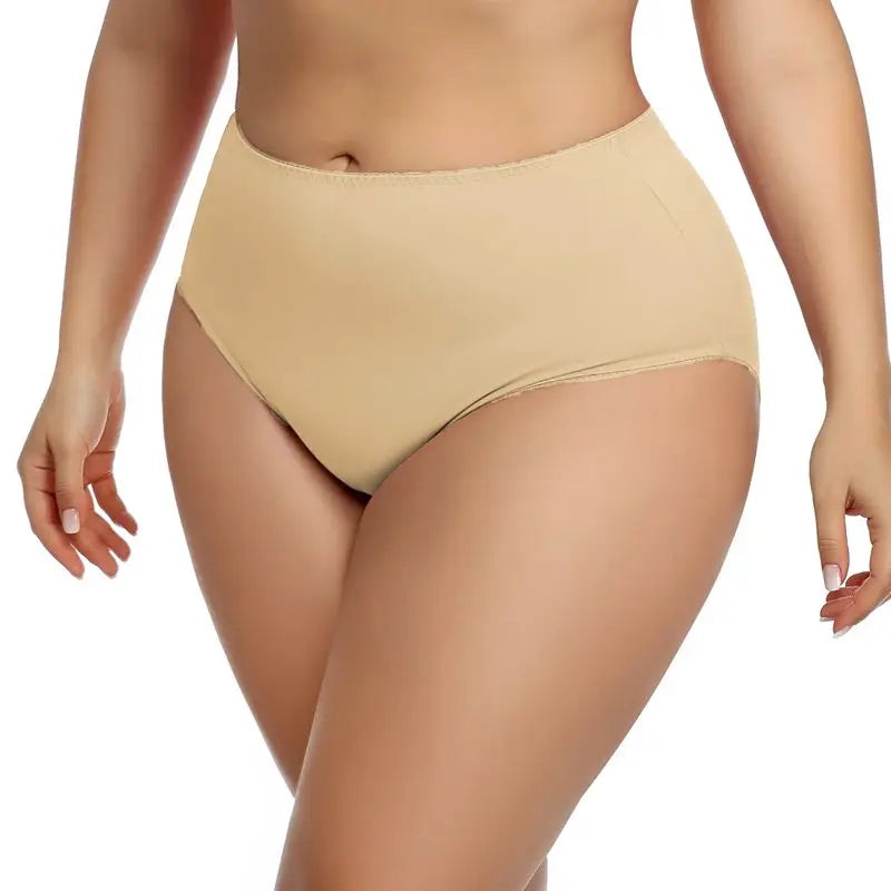 Beauwear Solid Color Women Cotton Panties Xl 2Xl 3Xl 4Xl 5Xl 6Xl Plus Size Female Underwear Breath Lingeries Middle Waist Panty