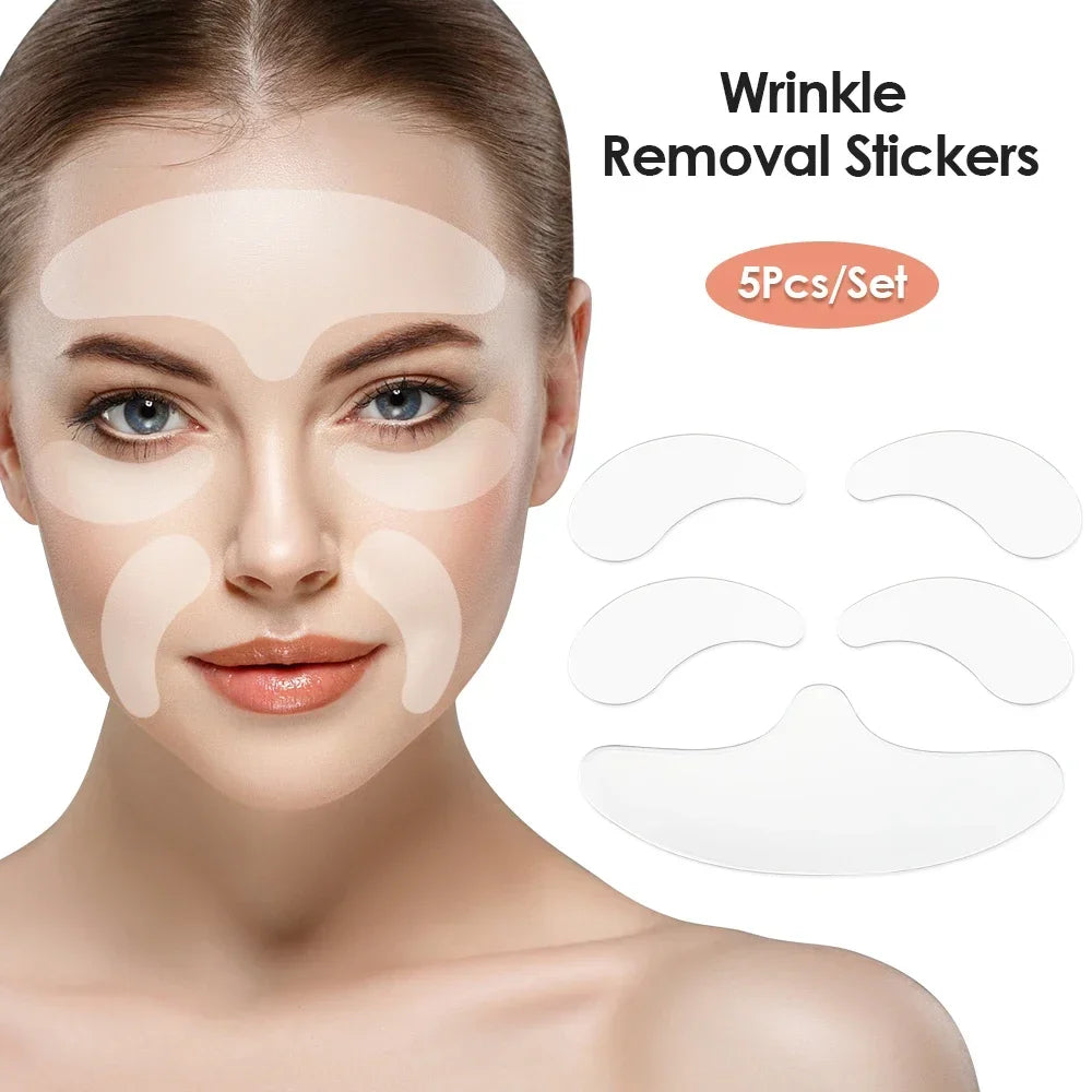 Reusable Silicone Wrinkle Removal Sticker Anti Wrinkle Face Forehead Neck Eye Stickers Pads Anti Aging Skin Face Lifting Patches