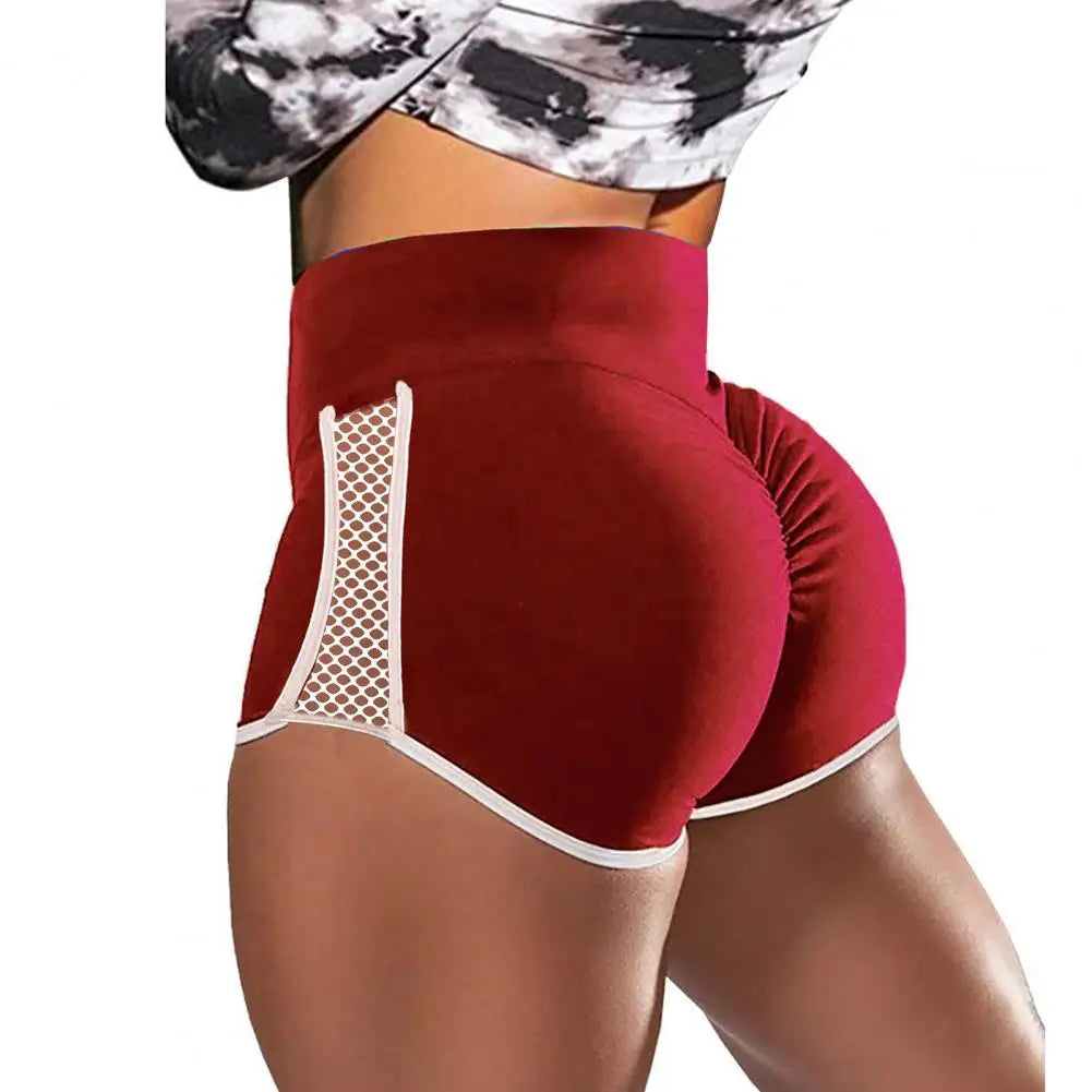 Stylish Quick Drying Hip Lift Shorts Women Sports Shorts High Waist Abdomen Tightening Shorts for Jogging