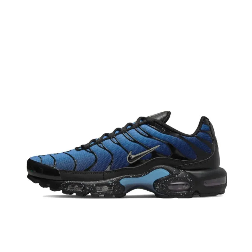 Nike Air Max Plus TN Shock Absorbing Anti slip Low Top Casual Running Shoes Men's Fashion Sneakers Black Gold Matching Color