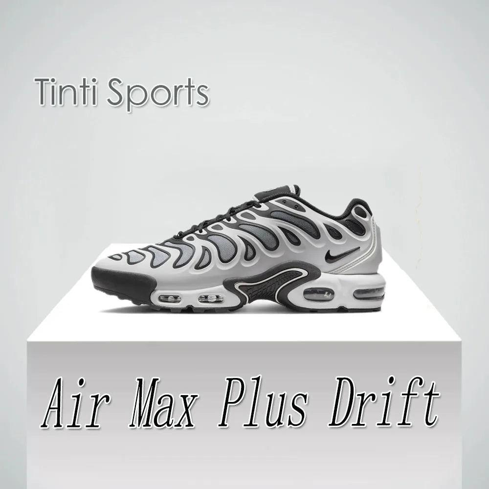 Nike Air Max Plus Drift Men's and Women's Sneakers Trendy Fashion casual shoes Cushioned comfort Sneakers lightweight Grey&amp;White