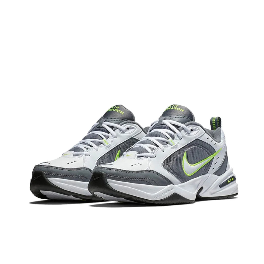 Nike Original Air Monarch 4 Low Men's and Women's Classic Retro Casual Thick Shoes Cushioned Comfort Sneakers Gray and Green