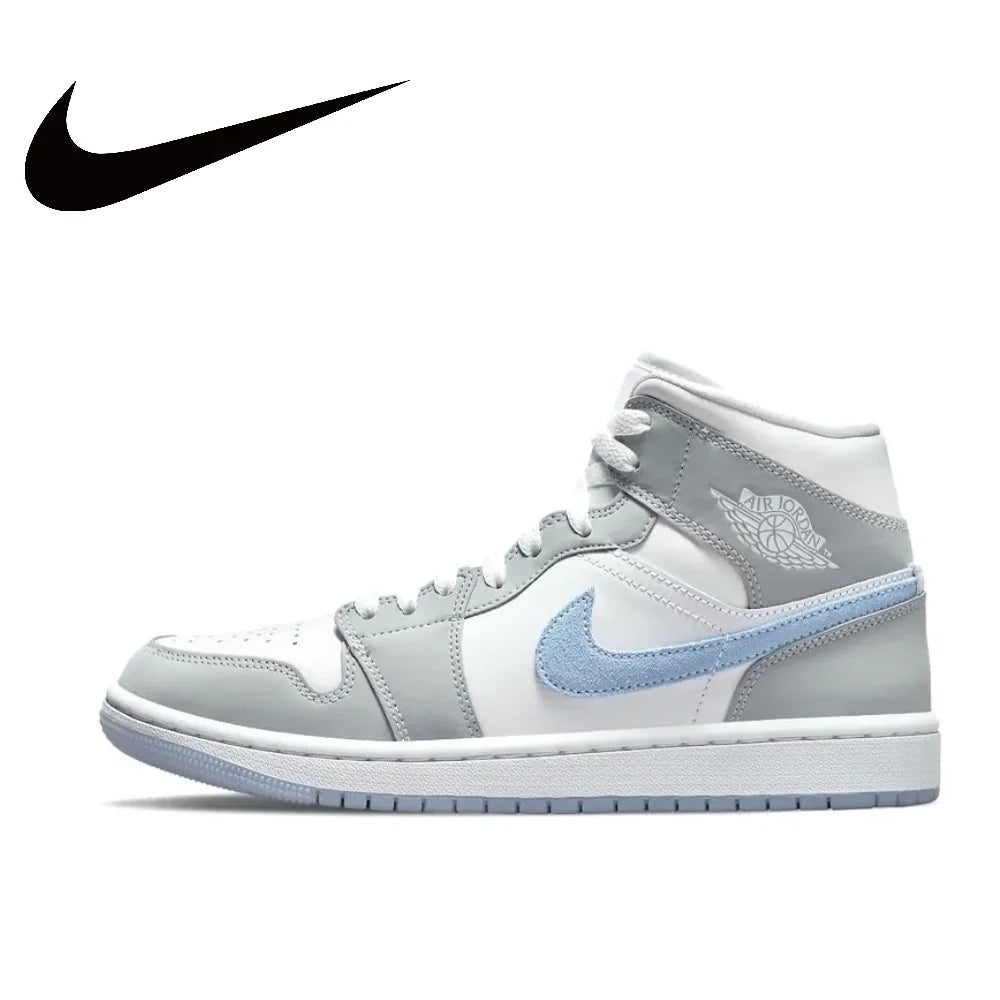 Nike Air Jordan 1 Medium Cut Basketball Shoes zapatillas de mujer Casual sneaker White