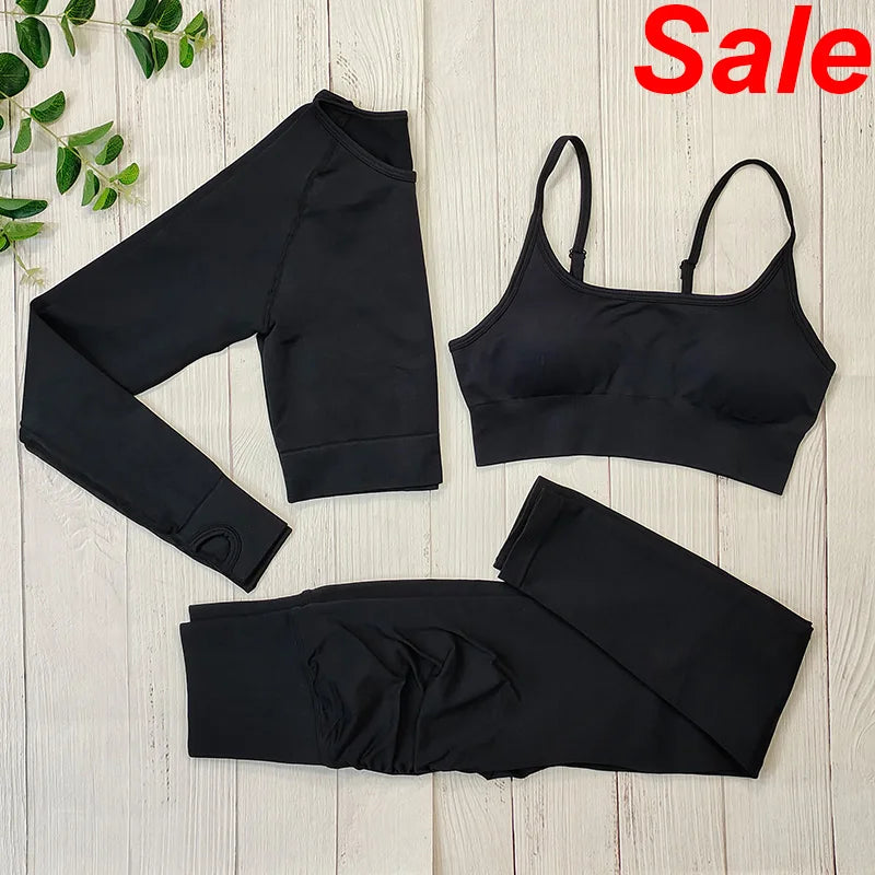 Sportswear Women Seamless Yoga Clothes Fitness Suit Gym Clothing Workout Set Push Up Leggings Set Sports Wear Outfit For Women