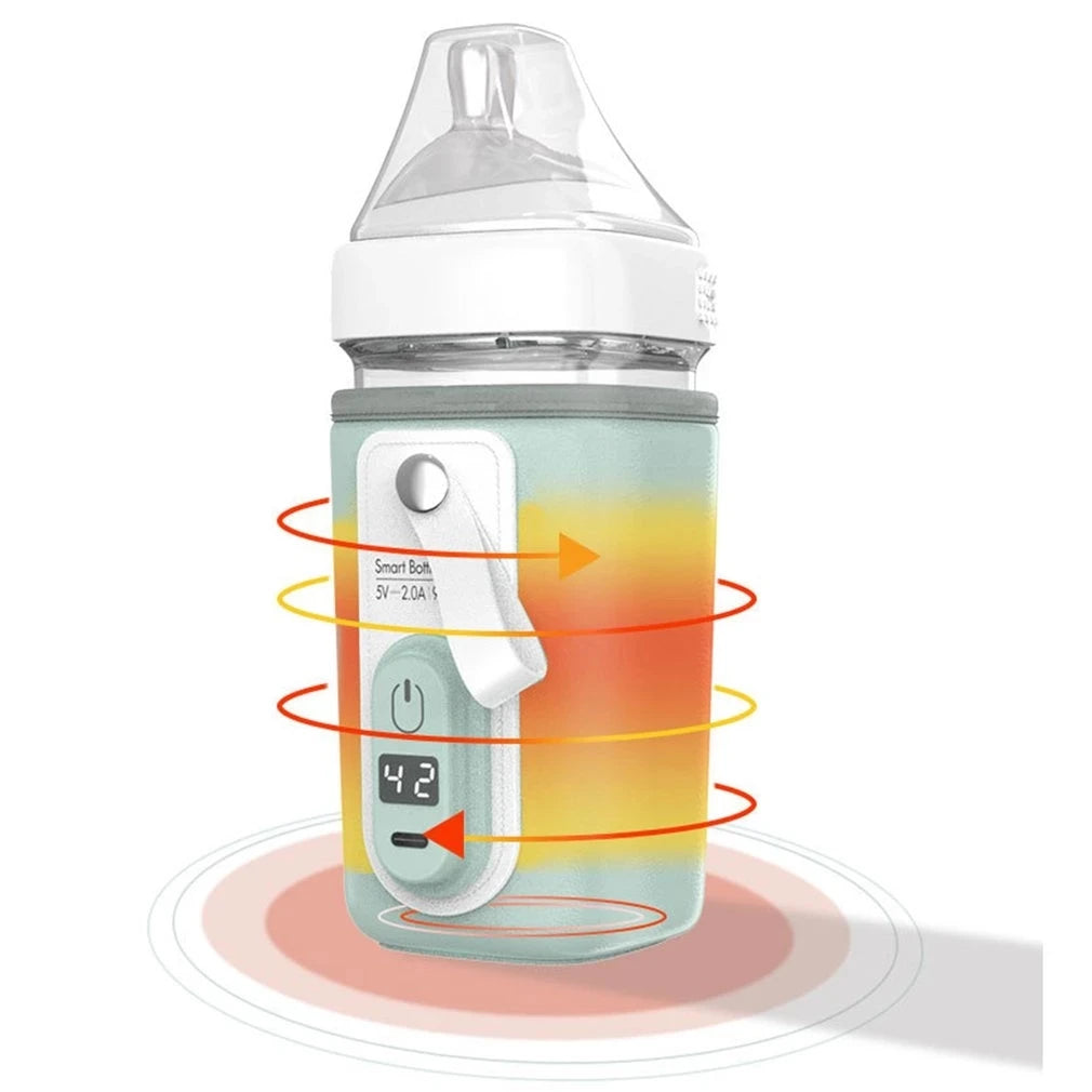 Baby Bottle Warmer with USB Charger - Portable Bottle Warmer for Hot Water - Ideal for Travel