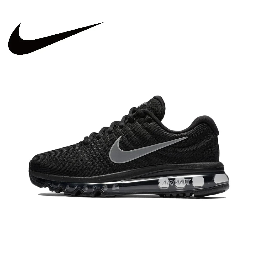 Nike New Listing Air Max 2017 Low Top Casual Running Shoes Comfortable Wearable Sneakers Men's and Women's Black