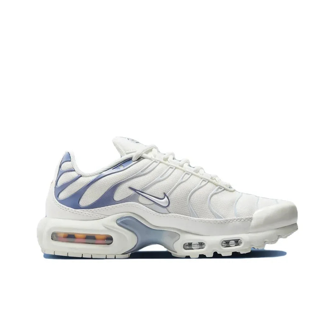 Nike Air Max Plus TN Women's Fashion Casual Running Shoes Comfortable Shock Absorption Sneakers White Purple Colorway