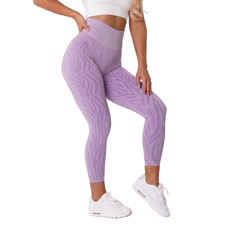 Leggings Seamless Imprimé Zebra - Tights de Fitness Femme