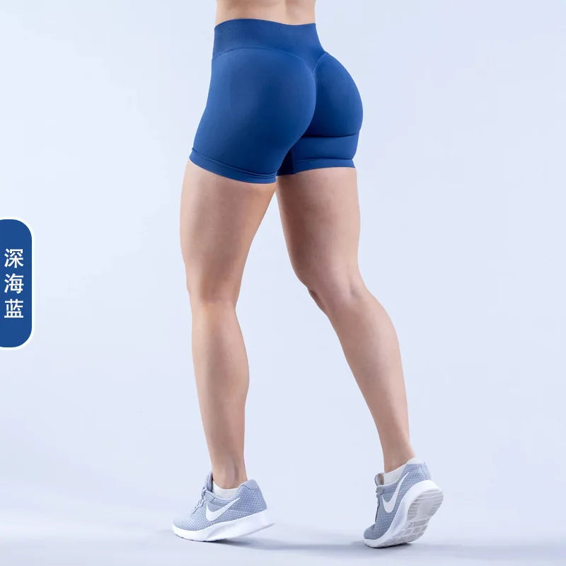 Ignite Shorts with Logo Women Scrunch Bum Shorts Super Stretchy Seamless Yoga Short Workout Biker Short Fitness Gym Tights