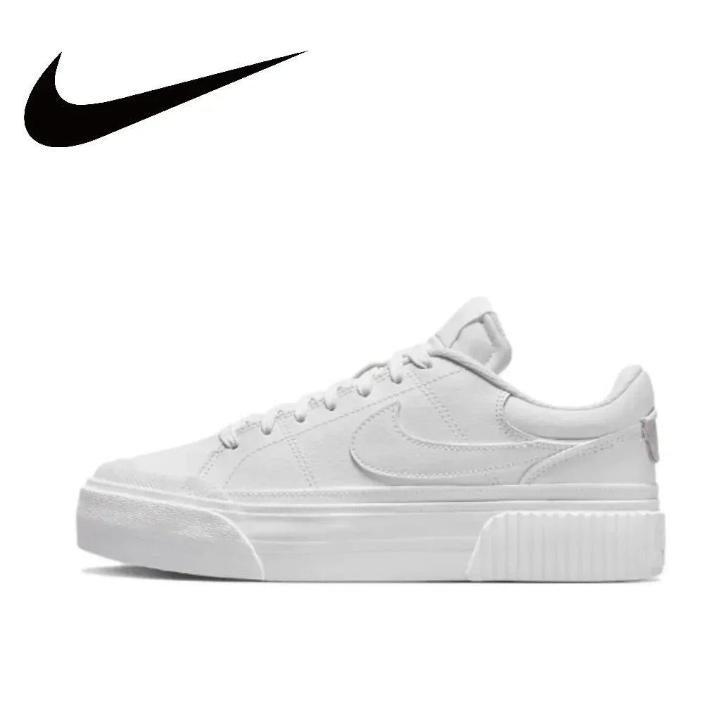 Nike Original COURT LEGACY Low Top Simple Comfortable Women's Board Shoes Classic Retro Casual Shoes White Black Brown Colorway