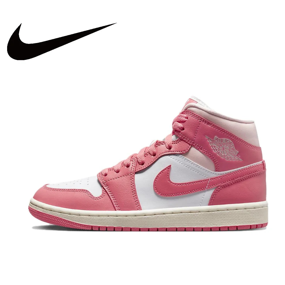 Nike Air Jordan 1 Medium Cut Basketball Shoes zapatillas de mujer Casual sneaker White