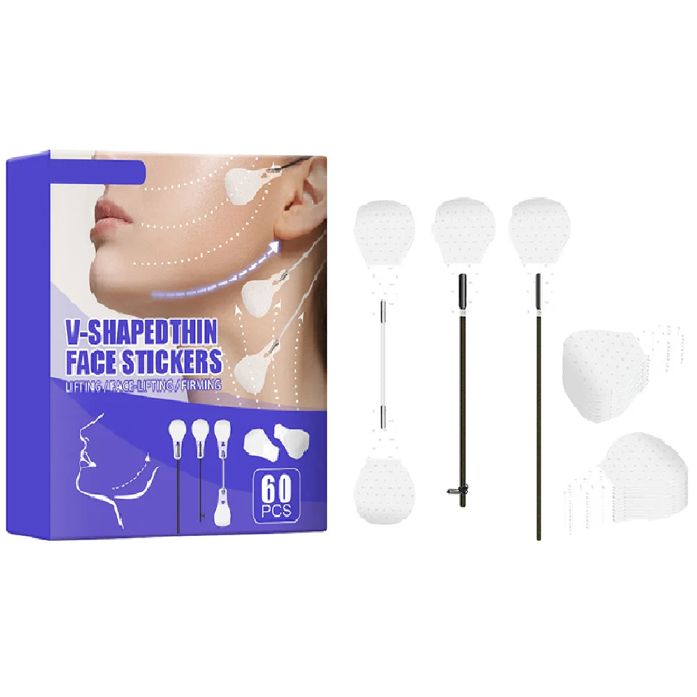 60Pcs Instant Invisible Thin Face Stickers Neck Eye Double Chin Lift Anti-wrinkle Skin Tightening Patch Face Skin Care Tools