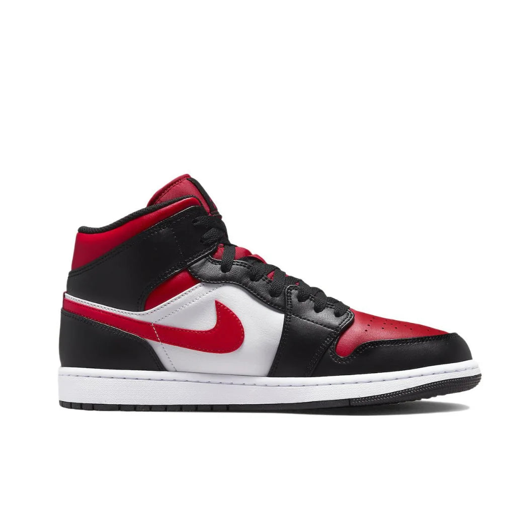 🔥 Nike Air Jordan 1 Mid – Légende Rétro en Noir & Rouge | Sneakers Iconiques 🏀