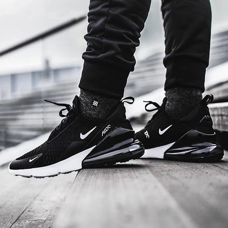 Nike New Air Max 270 Low Men's and Women's Sneakers Trendy Fashion Casual Shoes Comfortable and wearable Sneakers glossy black