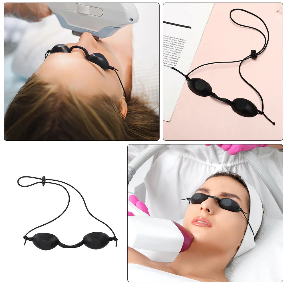 5 Pcs Goggles Protective Silicone Eye Shades Tanning Bed to Mask Protector Black Reusable