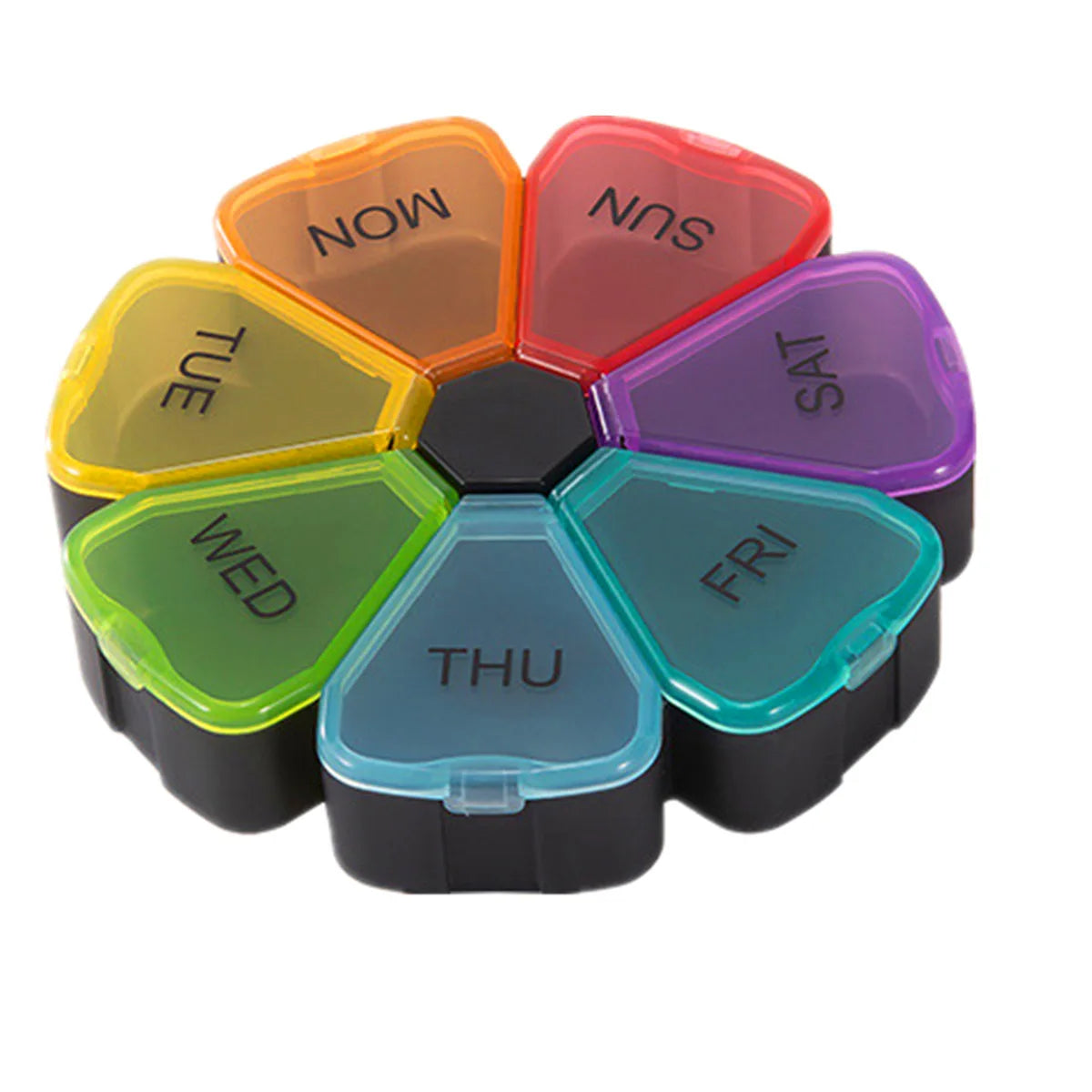 7 Days Medicine Pill Box Mini Round Portable Travel Storage Vitamin Box Sort Tablet Holder Organizer Container Cases