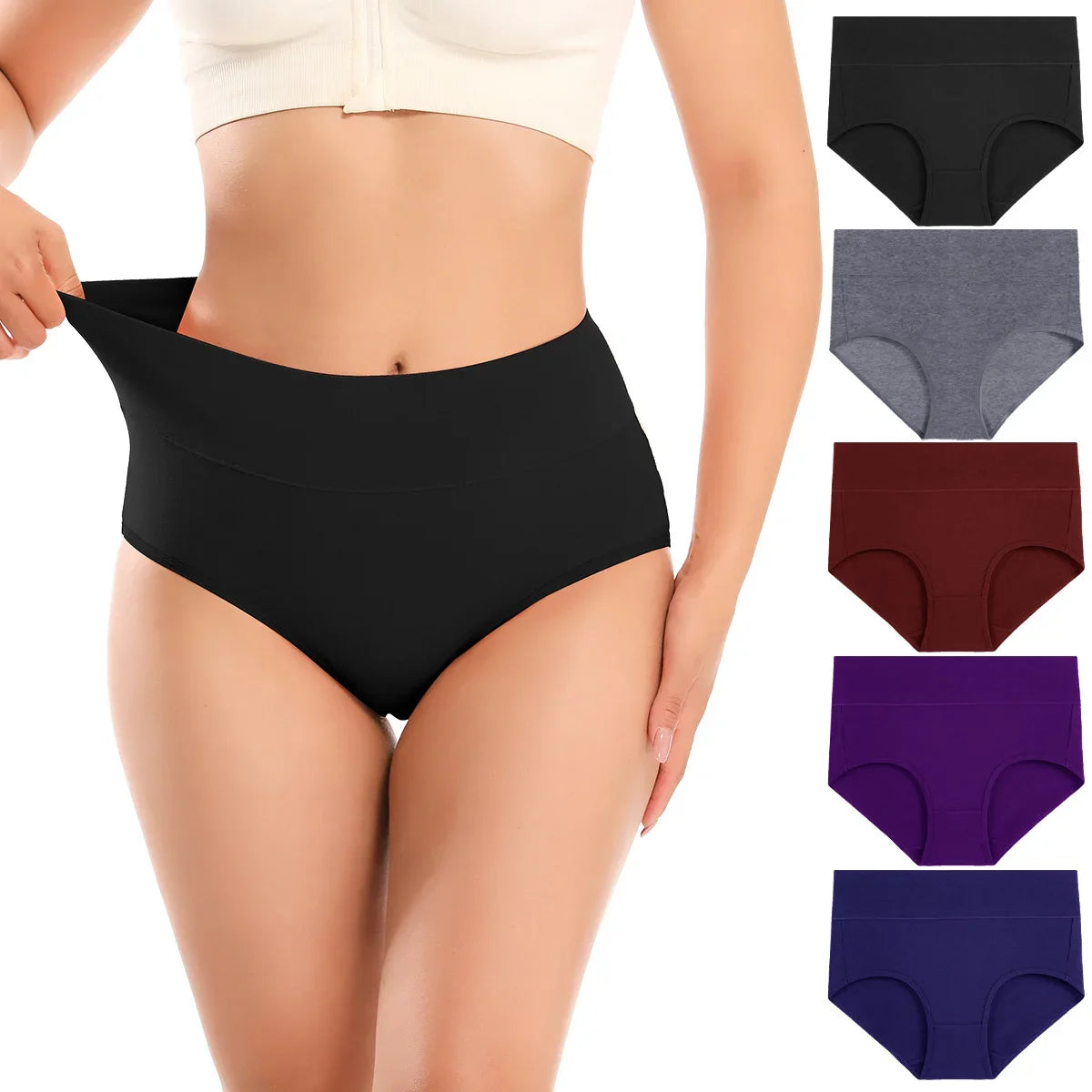 POKARLA High Cotton Panties – Comfort and Support