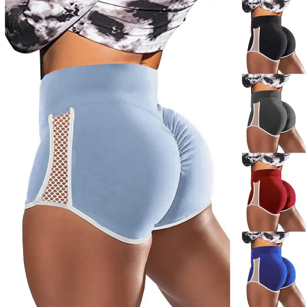 Stylish Quick Drying Hip Lift Shorts Women Sports Shorts High Waist Abdomen Tightening Shorts for Jogging