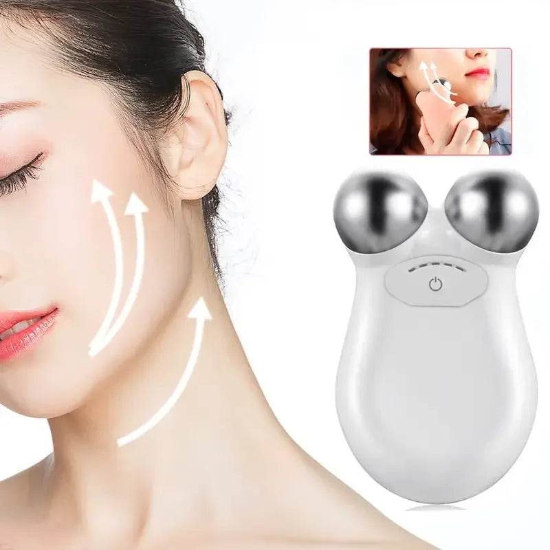 EMS Face Lift Microcurrent Facial Massager Roller Anti Wrinkles Skin Tightening Machine Face Firming Slimming Skin Care Tools