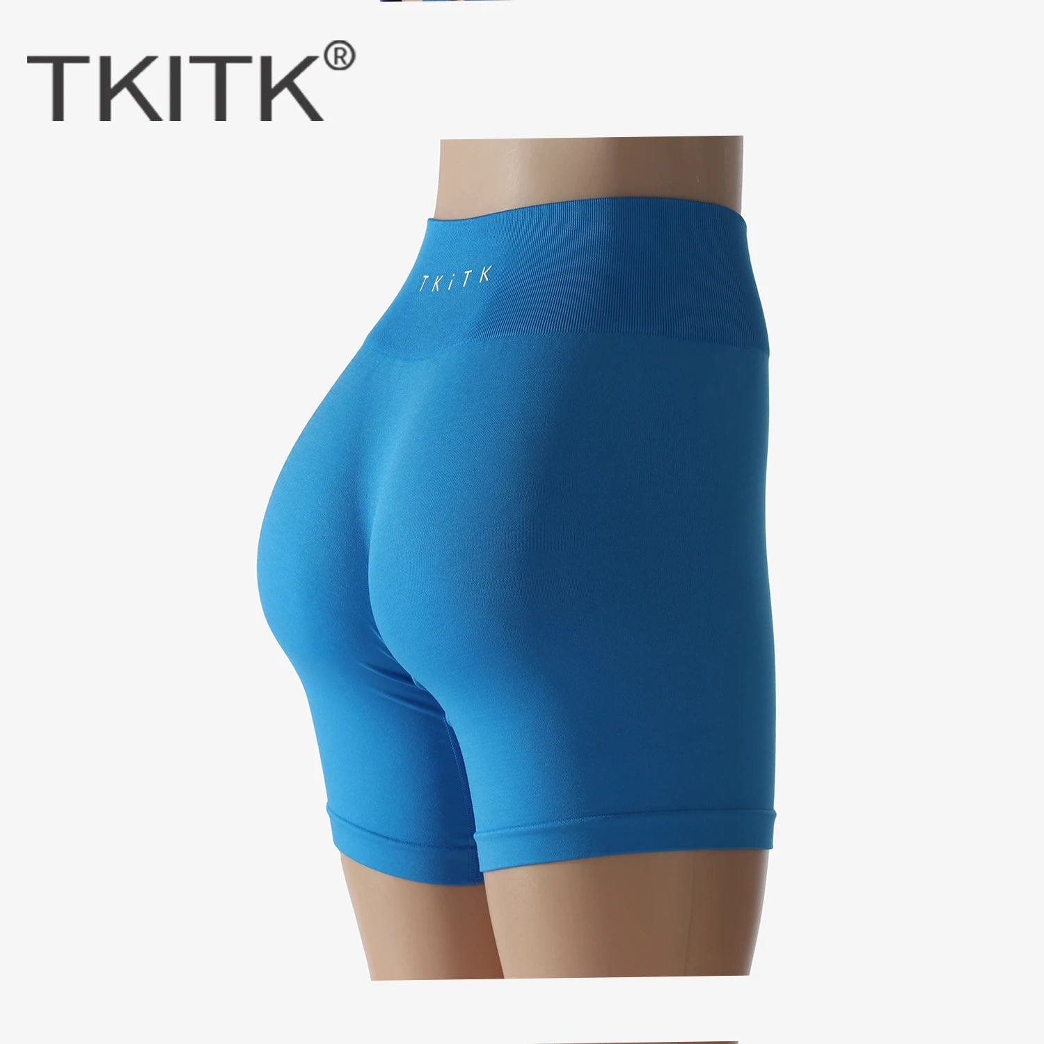 TKITK Spandex Solid Seamless Shorts Women Soft Workout Tights Fitness Outfits Yoga Pants Gym Wear