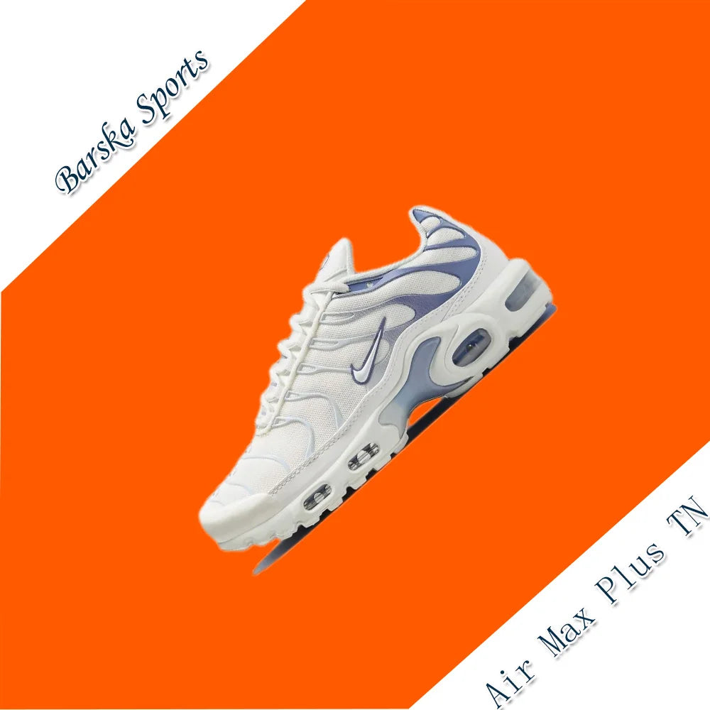 Nike Air Max Plus TN Women's Fashion Casual Running Shoes Comfortable Shock Absorption Sneakers White Purple Colorway