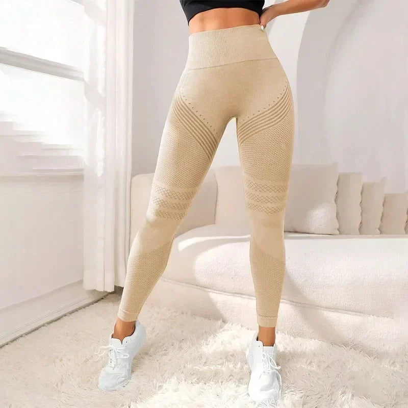 Women's Sports Leggings – High Waist &amp; Sculpting Effect 🏋️‍♀️💖