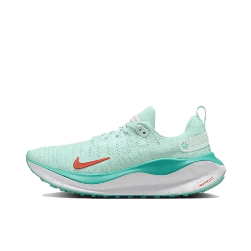 Nike React Infinity Run FLyknit 4 Women's Low Top Casual Running Shoes Comfortable Cushioning Pink and White Colorway