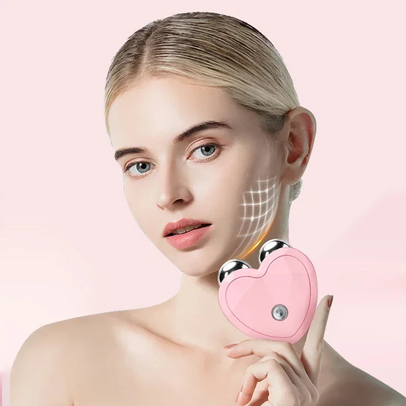 Electric Facial Lifting Device Face Roller Massage EMS Microcurrent Sonic Vibration Skin Tighten Anti Winkle Massage Beauty Care