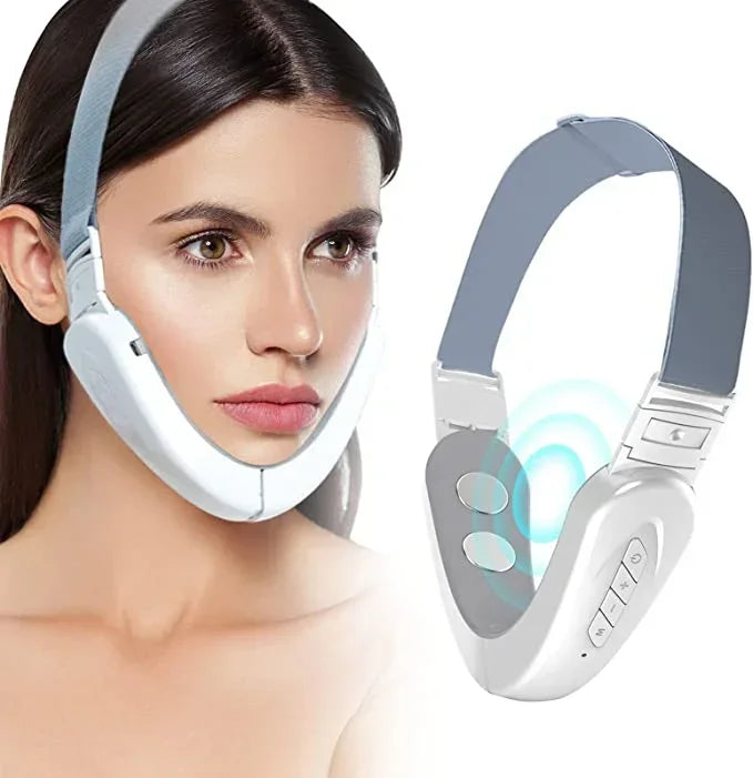 Electric V-face Face Lift Device LED Photon Therapy Microcurrent Skin Tightening Double Chin Remover EMS Face Slimming Massager