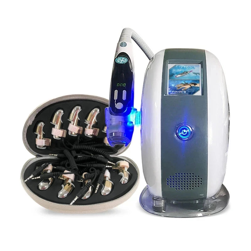 2023 Golden finger body massager for facial stretching, RF EMS micro-current therapy, meridian dredging, new di.