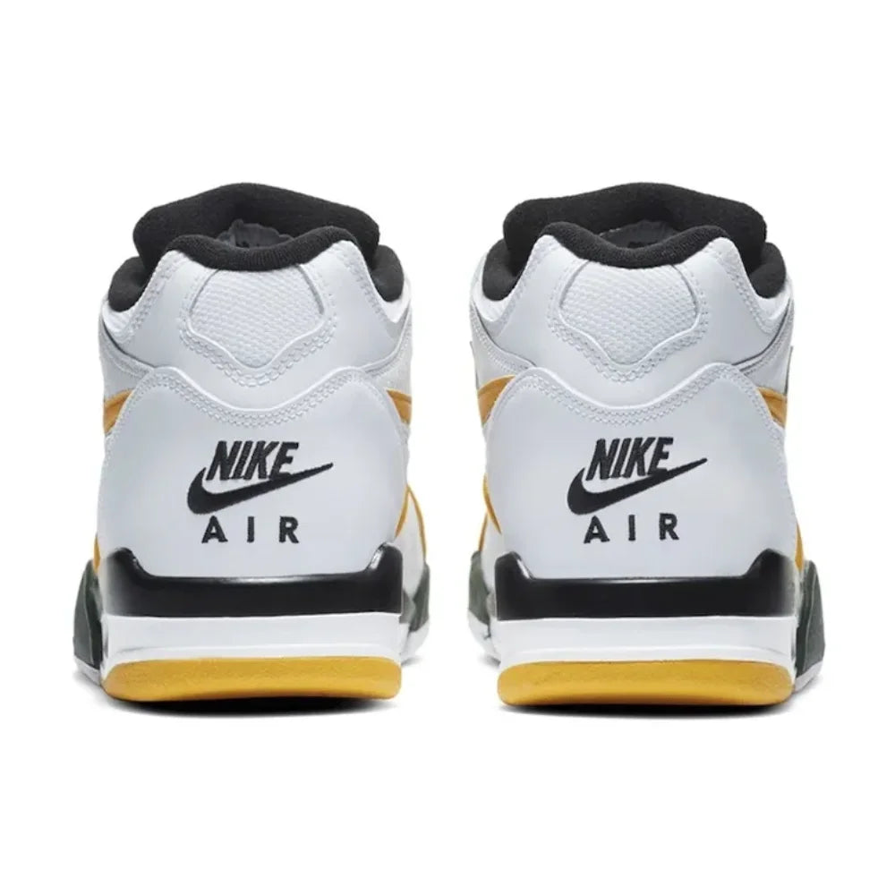 Nike New Listing Air Flight 89 Men's Mid Top Retro Basketball Shoes White Green Yellow Colorway