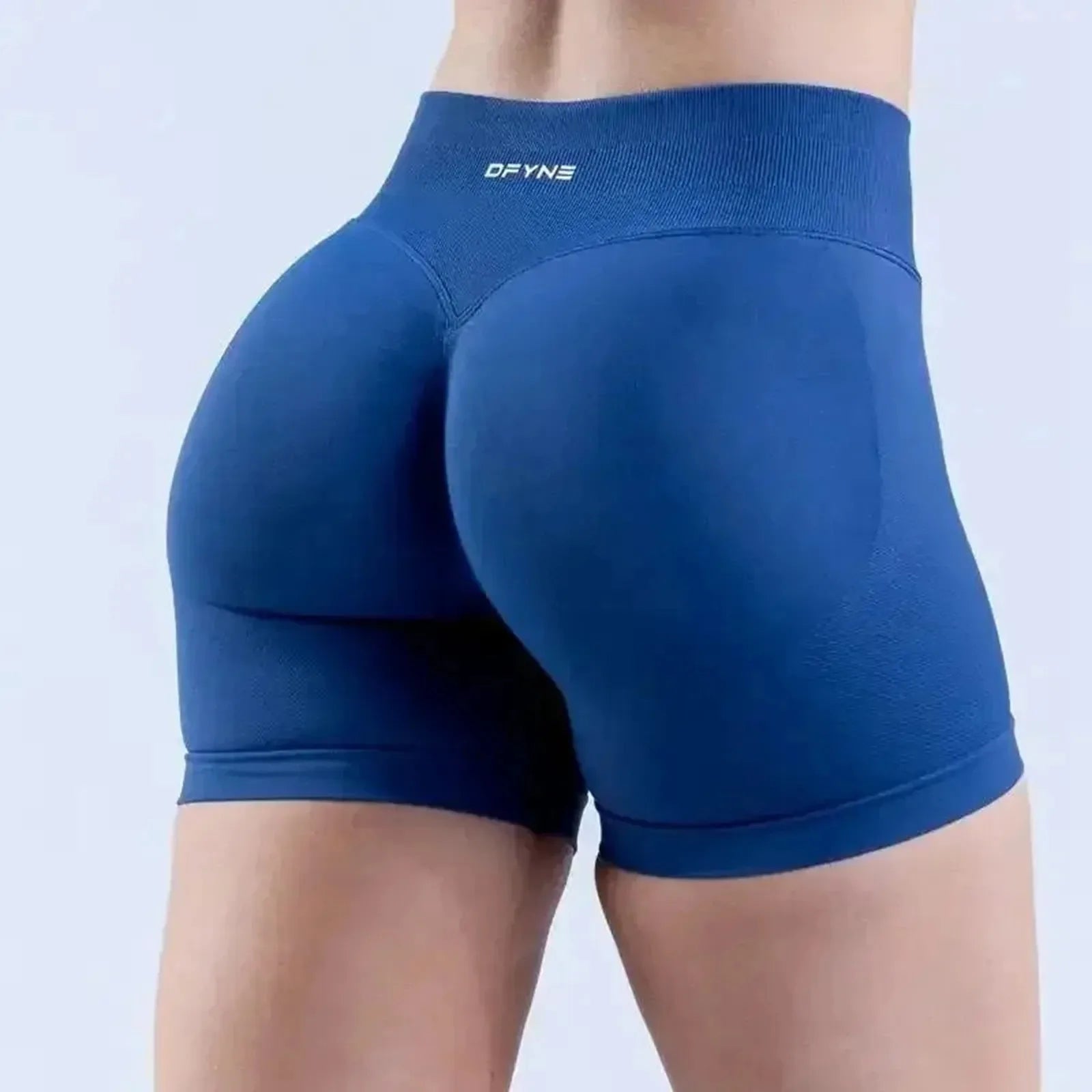 dfyne Fitness Leggings Women's Gym Sports Tight Running Shorts Three-point Pants Seamless Impact Shorts For Womens Yoga Shorts