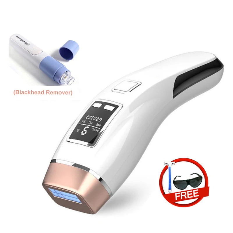 Newest 4in1 IPL Hair Removal Laser Epilator 999000 Flash Cooling LCD Acne Treatment Rejuvenation Device for Home Bikini Trimmer