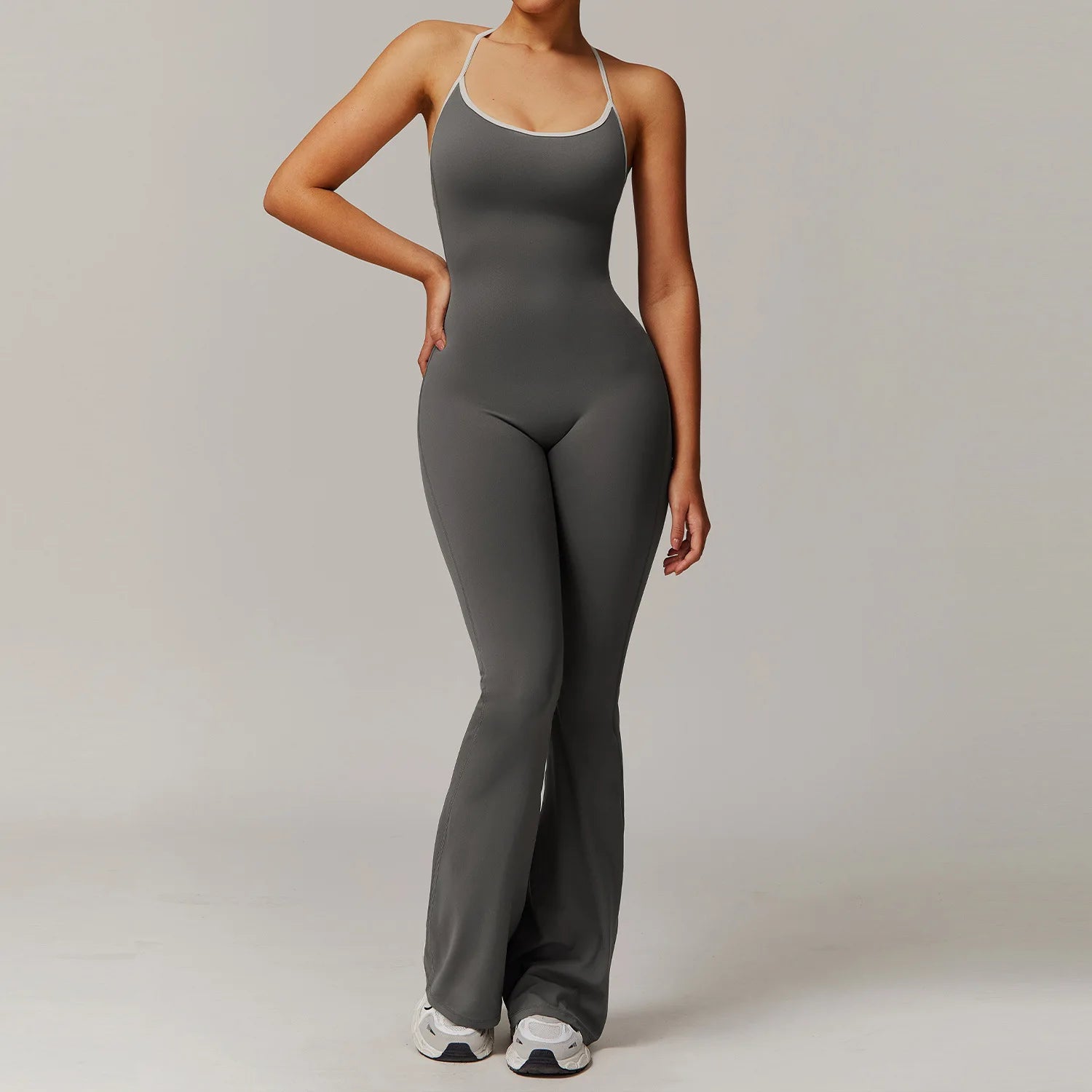 Sexy Back V Jumpsuit Gym Set Women Training Yoga Suit Sportswear Women Sports Jumpsuit Fitness Rompers Stretch Workout Bodysuits