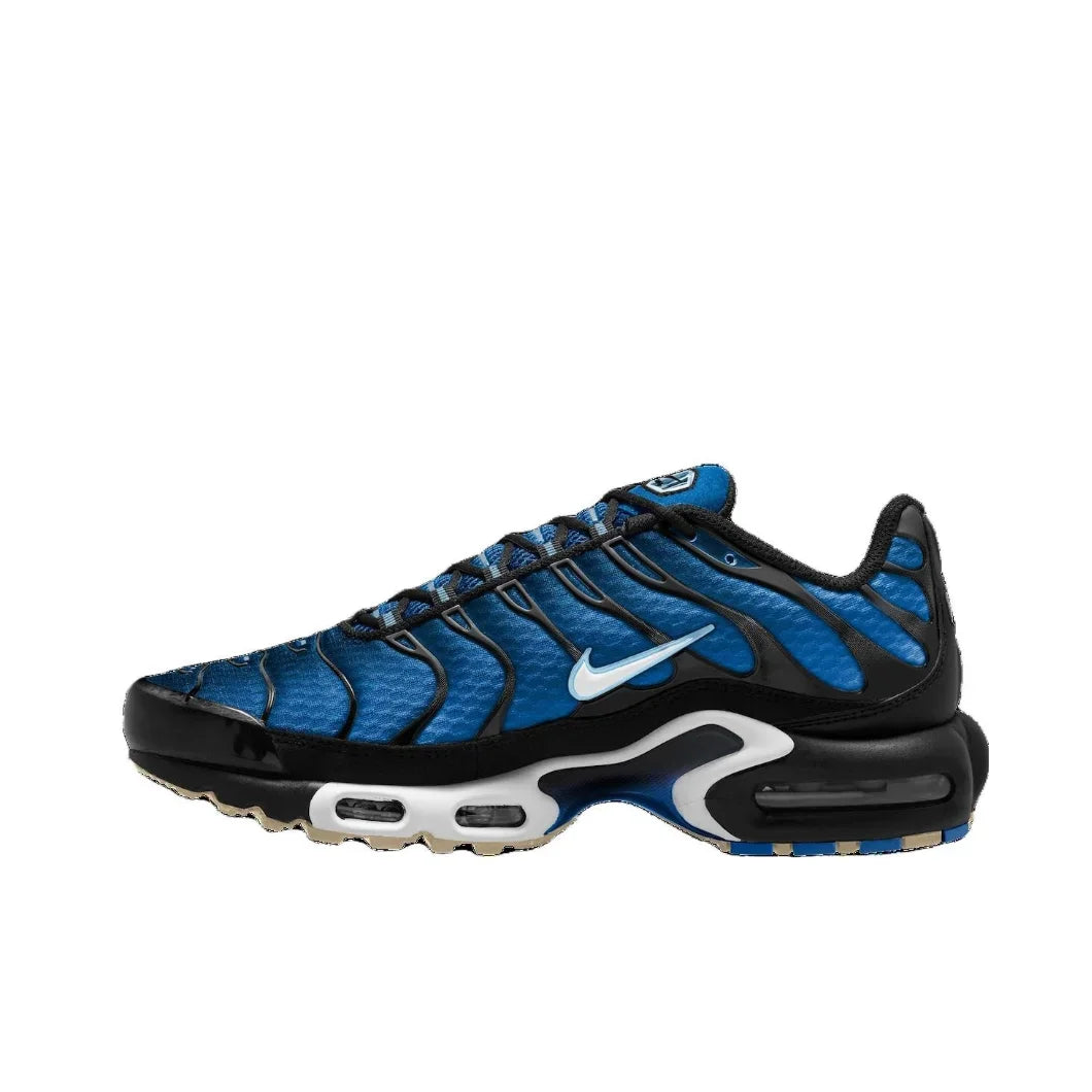 Nike Original Air Max Plus TN Retro Low Top Running Shoes Comfortable Shock Absorption Casual Sneakers Mens Blue Black Colorway