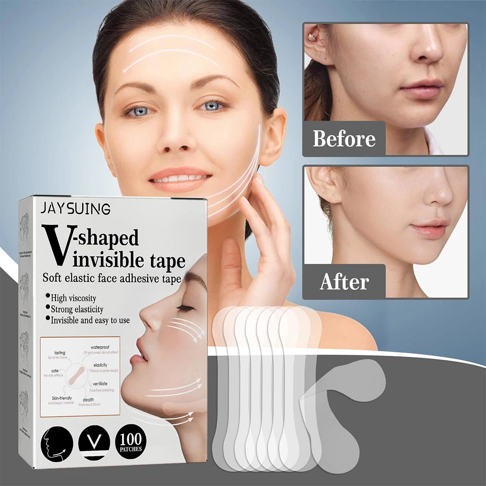 Invisible Face Lifting Tapes Wrinkle Removal Sticker Adhesives Forehead Neck Pad Anti Aging Shrink Patch V Facial Slimming Mask