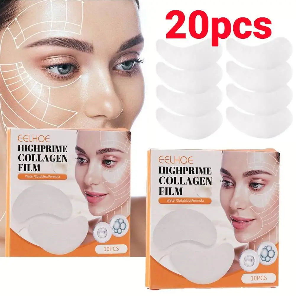 20Pcs/2Box Collagen Water Soluble Eye Mask Remove Eye Bags Dark Circles Anti Wrinkle Firming Patches Lifting Skin Care Eye Patch