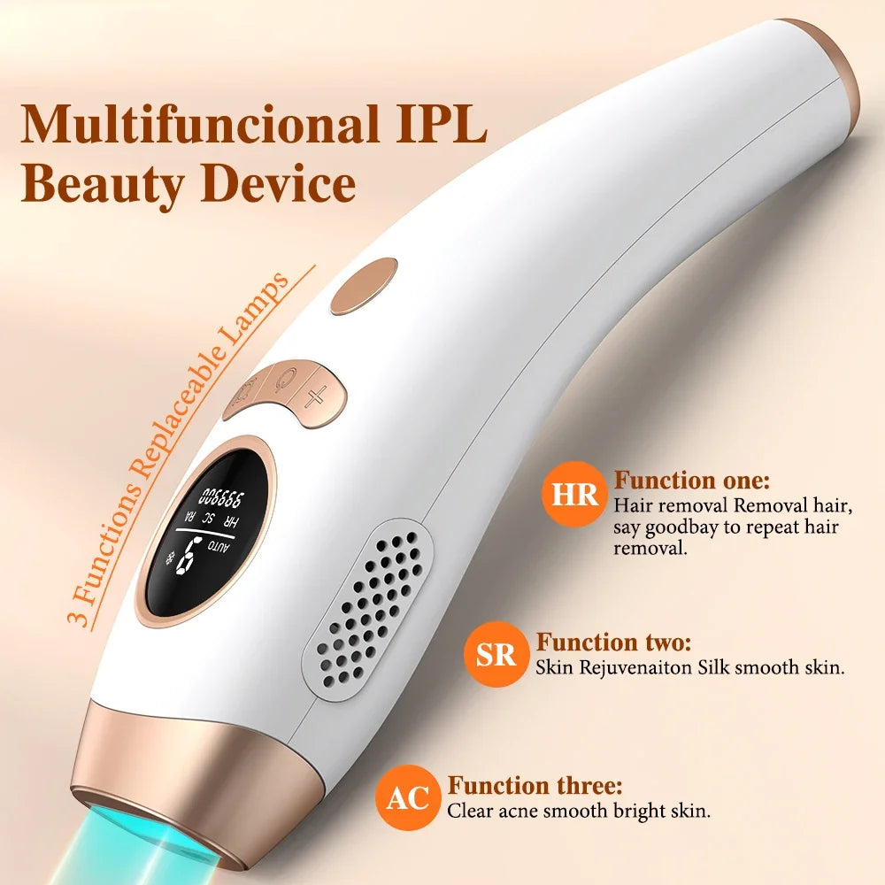 Aopvui Laser Hair Removal Device for Women and Men, IPL Permanent Hair Remover 999900 Flashes for Arm Leg Back Whole Body Us