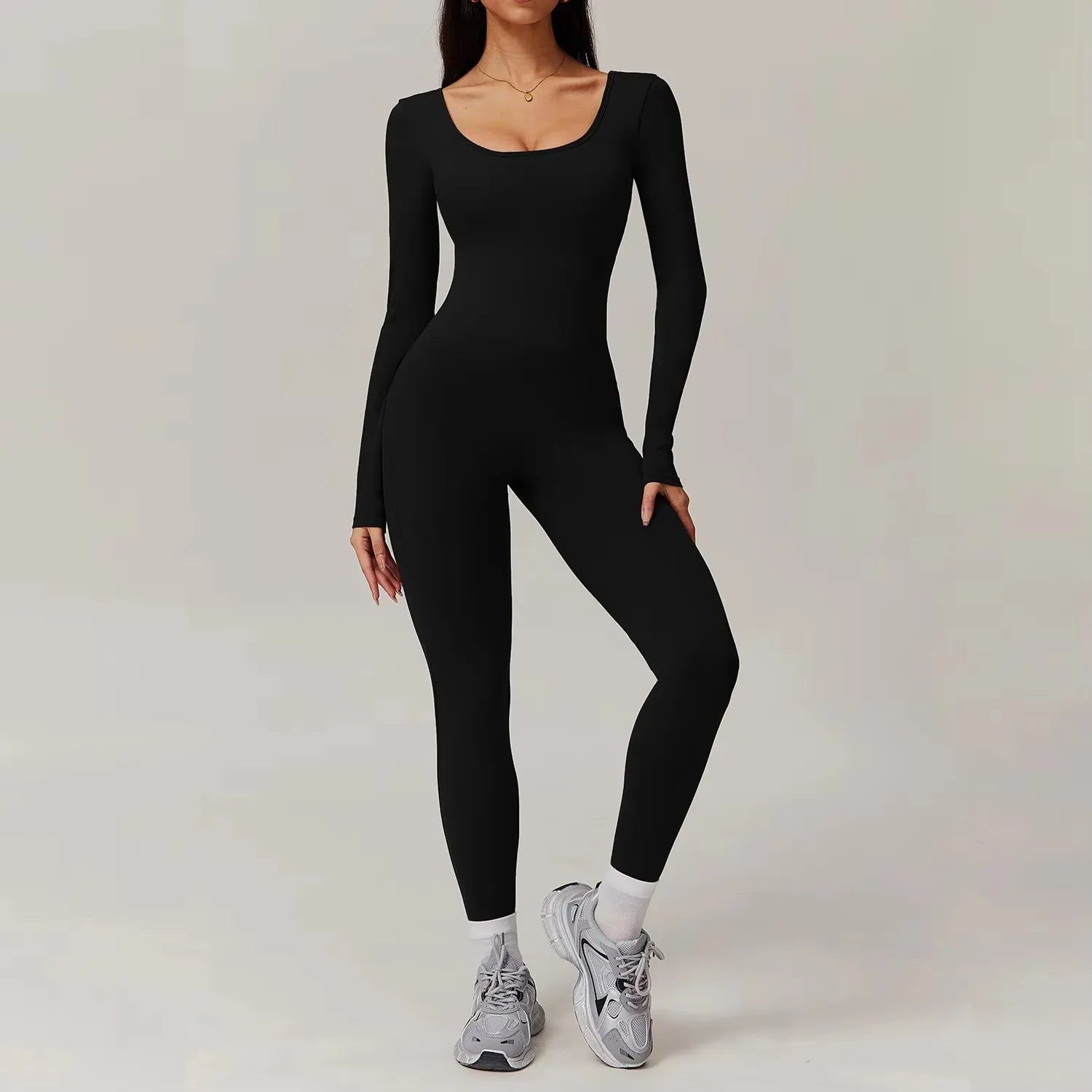 Sexy Back V Jumpsuit Gym One-Piece Suit Women Halterneck Yoga Boilersuit Women Fitness Sports Rompers Stretch Workout BodysuitsS