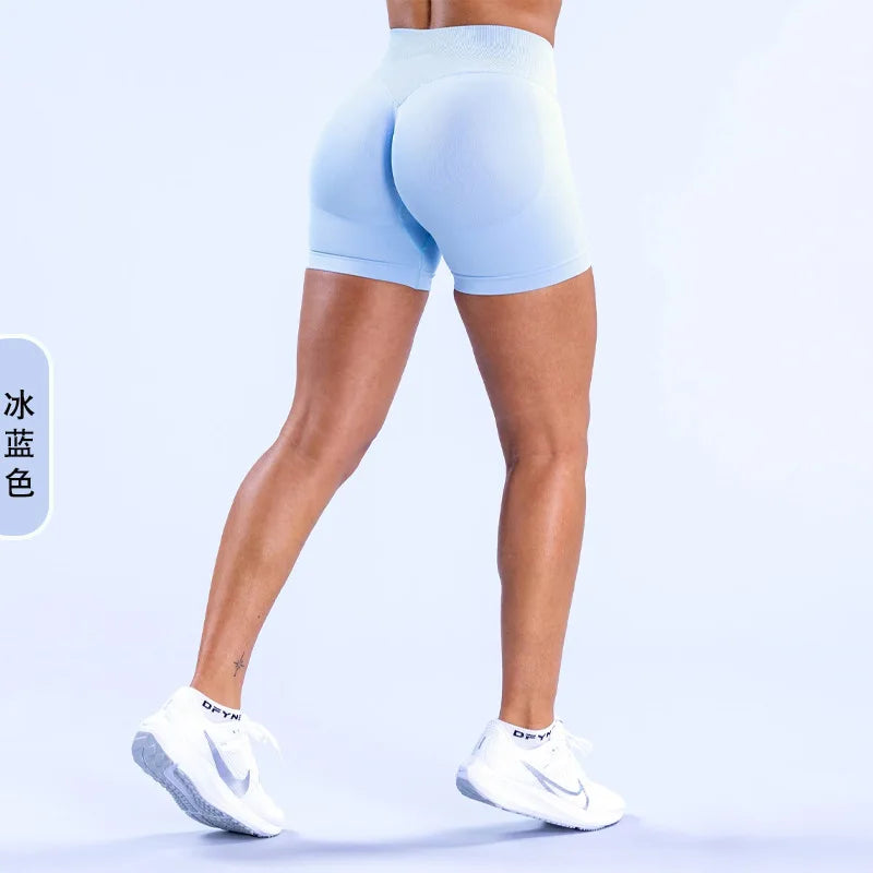 Ignite Shorts with Logo Women Scrunch Bum Shorts Super Stretchy Seamless Yoga Short Workout Biker Short Fitness Gym Tights