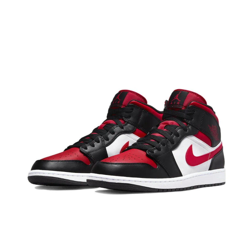 🔥 Nike Air Jordan 1 Mid – Légende Rétro en Noir & Rouge | Sneakers Iconiques 🏀