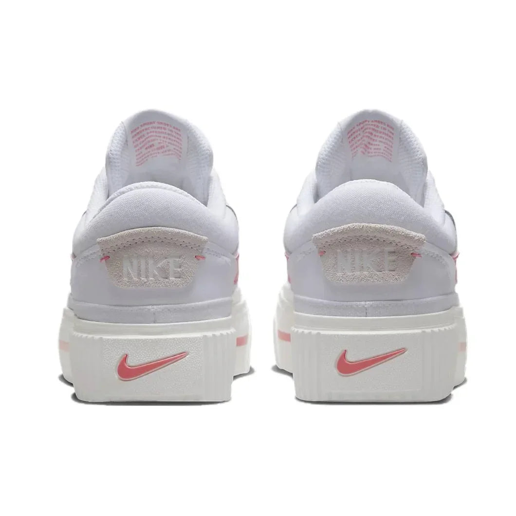 Nike Pink White Matching Color Court Legacy Women's Fashion Low Top Board Shoes Slip Resistant Wearable Casual Shoes