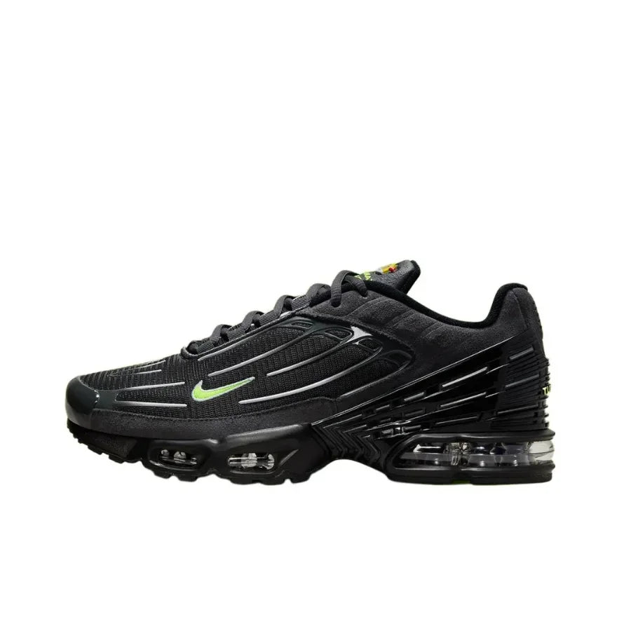 Nike Air Max Plus 3 Mens Low Top Casual Running Shoes Comfortable Shock Absorption Hundred Sneakers Black