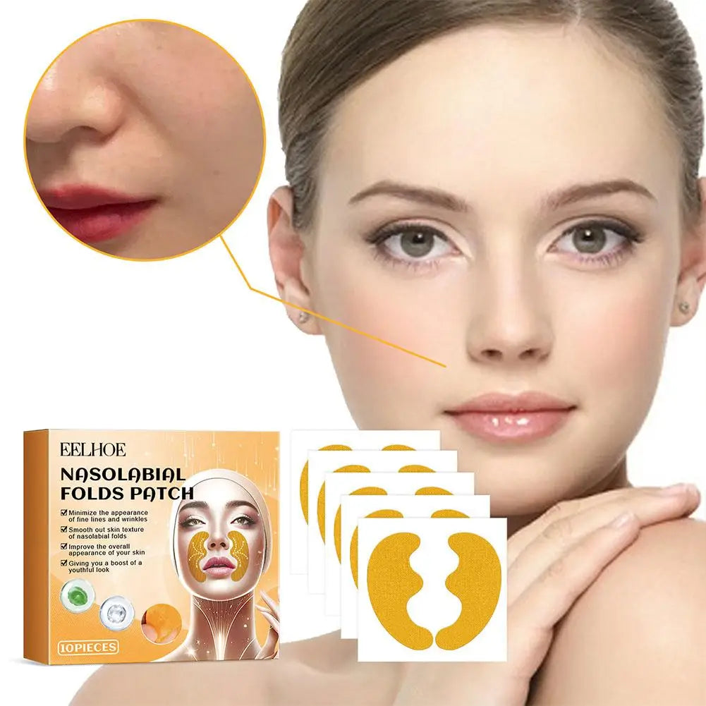 10pcs Anti-wrinkle Forehead Line Removal Gel Patch Firming Eyes Mask Frown Lines Face Skin Care Stickers Anti-aging Collagen