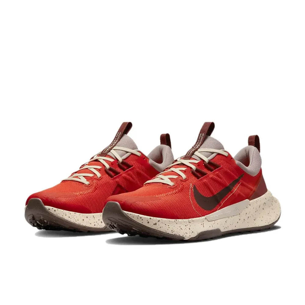 Nike Original Juniper Trail 2 Comfortable lightweight low top casual running shoes men's red and white color scheme