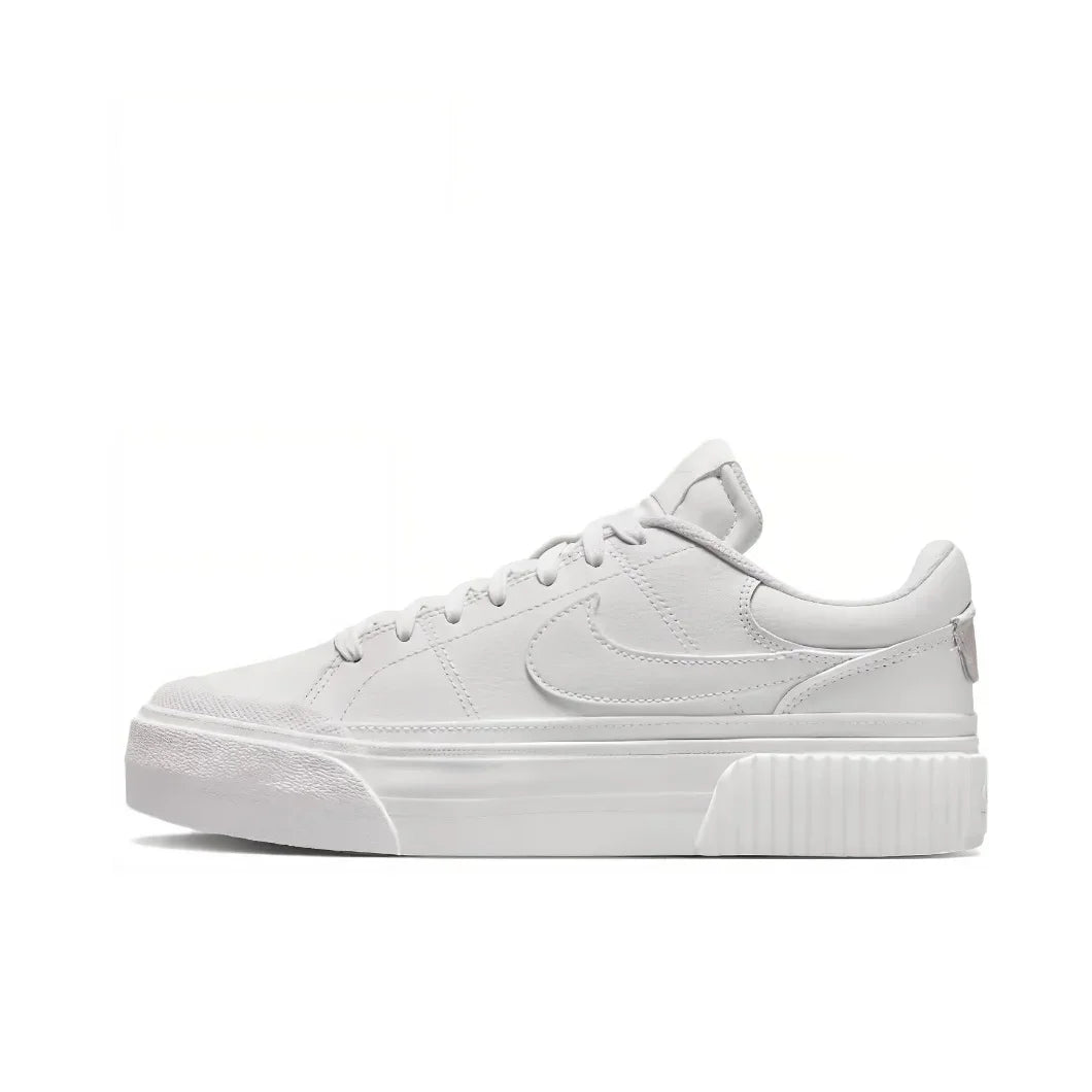 Nike Pink White Matching Color Court Legacy Women's Fashion Low Top Board Shoes Slip Resistant Wearable Casual Shoes