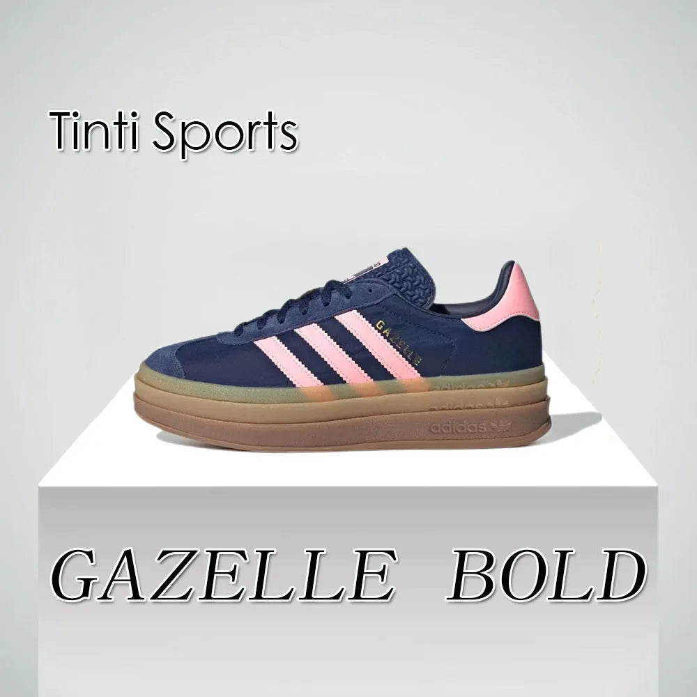 Adidas New Arrival Gazelle Bold thick bottom Men's and Women's shoes Shamrock Casual Shoes Fashionable and Breathable Shoes